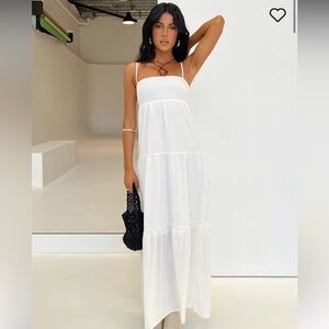 Princess Polly WARREGO MAXI DRESS WHITE